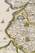 Blome, A Mapp Of Ye County Palatine Of Lancaster [Lancashire with Liverpool and the Mersey to the South