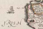 Blome, A Mapp Of Ye County Palatine Of Lancaster [Lancashire with Liverpool and the Mersey to the South