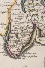 Blome, A Mapp Of Ye County Palatine Of Lancaster [Lancashire with Liverpool and the Mersey to the South