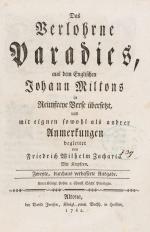 Milton, [Das verlorene Paradies] Das Verlohrne Paradies