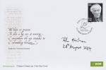 [Heaney, First Day Cover of the commemorative stamp for Seamus Heaney. Signed by irish photographer John Minihan, whose portrait of Heaney was used for the stamp.