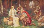 Myth and Legend in Literature and Art. Collection of six Volumes in breathtaking Arts and Crafts bindings