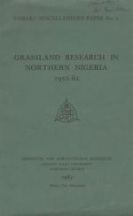 Laurent, A Key to Nigerian Grasses / Grassland Research in Northern Nigeria 1952