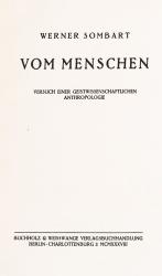 Sombart, Werner / [Erwin von Beckerath – Third Freiburg Circle / Dritter Freiburger Kreis].