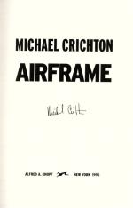 Michael Crichton, Airframe [Signed]