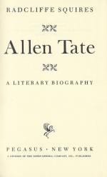 [Tate, Allen Tate - A Literary Biography.