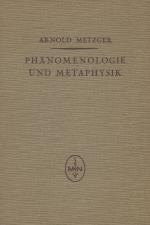Metzger, Phänomenologie und Metaphysik.