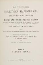 Simms, Bibliotheca Staffordiensis, or a Bibliographical Account of Books 