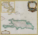 “Isles De Saint Domingue ou Hispaniola, et De La Martinique” [with Haiti and special highlight map of Martinique