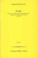 Reimann, Lear. Textbuch.