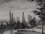 Anonymus. Phoenix Park in Dublin with Wellington Monument.