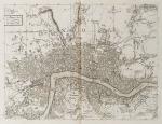 Bellin / Senex / Ogilby – The Roads through England or Ogilby’s Survey. Revised, improved and reduced by Senex. [Enlarged Edition of John Ogilby’s 1675 published “Britannia”]
