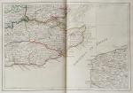 Bellin / Senex / Ogilby – The Roads through England or Ogilby’s Survey. Revised, improved and reduced by Senex. [Enlarged Edition of John Ogilby’s 1675 published “Britannia”]