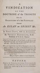 Randolph, A Vindication of the Doctrine of the Trinity