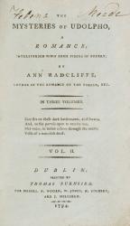 Ann Radcliffe - The Mysteries of Udolpho - A Romance; interspersed with some pie