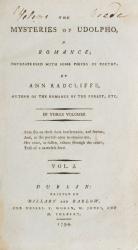 Ann Radcliffe – The Mysteries of Udolpho – A Romance; interspersed with some pieces of Poetry