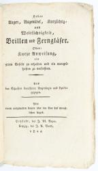 Anonymous – Ueber Augen, Augenübel, Kurzsichtig- und Weitsichtigkeit, Brillen und Ferngläser.
