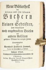 Hummel, Neue Bibliotheck von seltenen und sehr seltenen Büchern