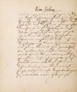 Manuskript mit dem Titel: “Verzeichnis über altes &amp; neues Inventar für Ludwig Camillo Bräuer”