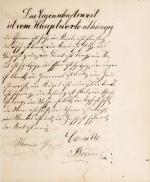 Manuskript mit dem Titel: “Verzeichnis über altes &amp; neues Inventar für Ludwig Camillo Bräuer”