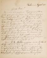 Manuskript mit dem Titel: “Verzeichnis über altes &amp; neues Inventar für Ludwig Camillo Bräuer”