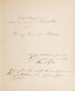 Manuskript mit dem Titel: “Verzeichnis über altes &amp; neues Inventar für Ludwig Camillo Bräuer”