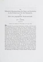 Carl Ritter, Der tellurische Zusammenhang der Natur und Geschichte in den Productionen der drei Naturreiche