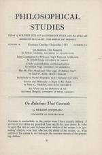 Collection of First editions of Papers and Essays on and by american philosopher Nelson Goodman.