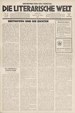 [WalterBenjamin] Willy Haas – Die literarische Welt.