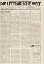 [WalterBenjamin] Willy Haas – Die literarische Welt.