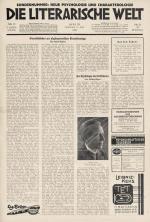 [WalterBenjamin] Willy Haas – Die literarische Welt.