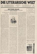 [WalterBenjamin] Willy Haas – Die literarische Welt.