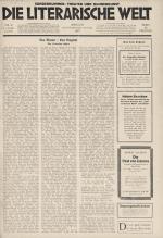 [WalterBenjamin] Willy Haas – Die literarische Welt.