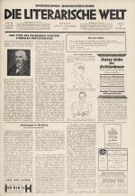 [WalterBenjamin] Willy Haas – Die literarische Welt.