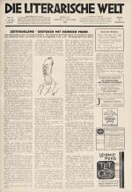 [WalterBenjamin] Willy Haas – Die literarische Welt.