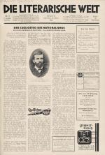 [WalterBenjamin] Willy Haas – Die literarische Welt.