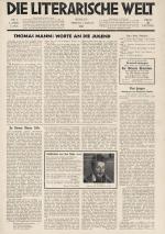 [WalterBenjamin] Willy Haas – Die literarische Welt.