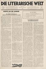 [WalterBenjamin] Willy Haas – Die literarische Welt.