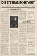 [WalterBenjamin] Willy Haas – Die literarische Welt.