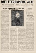 [WalterBenjamin] Willy Haas – Die literarische Welt.