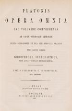 Plato / Stallbaum, Platonis Opera Omnia [Including “De Republica”  and “De Legibus”]