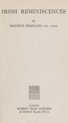 Headlam, Irish Reminiscences [Association – copy between Maurice Headlam and Arland Ussher