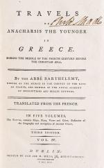 [Anacharsis the Younger] Barthélemy, Travels of Anacharsis the Younger in Greece (1795 Edition with 31 Plans and Maps)