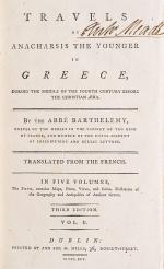[Anacharsis the Younger] Barthélemy, Travels of Anacharsis the Younger in Greece (1795 Edition with 31 Plans and Maps)