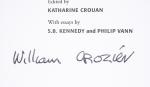 William Crozier. [Signed by William “Bill” Crozier 