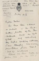 Harry Lukach / [later Sir Harry Luke] – Collection of ninetythree (93) Manuscript Letters Signed (MLS) written from his first posting in Sierra Leone