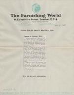 Percy A. Wells / May Morris – Manuscript Archive Material on Furniture Design with Letters, Drawings, Photographs and Books
