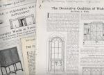 Percy A. Wells / May Morris – Manuscript Archive Material on Furniture Design with Letters, Drawings, Photographs and Books