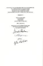 [Minihan, “Resistance Days” A Book of Poetry with the printed dedication by Derek Mahon “For John Minihan”