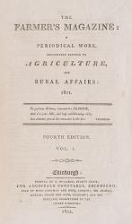 Archibald Constable – The Farmer’s Magazine : A Periodical Work, Exclusively Devoted to Agriculture, And Rural Affairs.